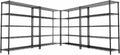 Storage Shelves Heavy Duty, 4 PCS 48" L x 20" W x 72" H Garage Wire Shelving Unit Loads 2000LBS, 5-Tier Adjustable Metal Industrial Utility Shelf Rack for Kitchen, Laundry Room, Warehouse, Basement