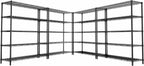 Storage Shelves Heavy Duty, 4 PCS 48" L x 20" W x 72" H Garage Wire Shelving Unit Loads 2000LBS, 5-Tier Adjustable Metal Industrial Utility Shelf Rack for Kitchen, Laundry Room, Warehouse, Basement
