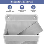 QINGUANG Over The Door Organizer,Hanging Organization and Storage, Behind Door Organizer with Side Pockets, 44 lbs Capacity,Anti Tilt, for Nursery, Bathroom, Bedroom,Dorm (5-Shelf)