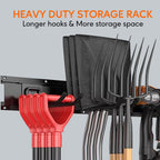 Garage Hooks Heavy Duty Tool Organizer (4 Pack) 12.4" Wall Mount Hanger Rack Garage Storage Utility Hooks for Hanging Car Tires, Ladders, Chairs, Hoses, Power Tool, Bulk Items, Ropes, etc.