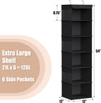 Simple Houseware 6 Shelf Hanging Closet Organizer, Black