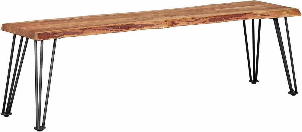 Coaster Home Furnishings - Sherman - 60-Inch Live Edge Acacia Wood Dining Ben...