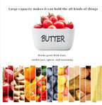 HAOTOP Large Porcelain Butter Dish with Lid Perfect for 4 Stick of Butter (White)