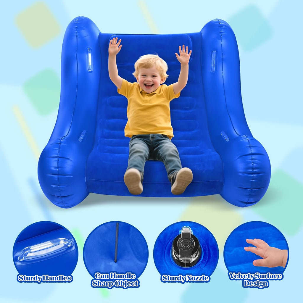 Sensory Rocker Chair for Kids, 42” x 42” x 38” Inflatable Pod Rocking Chair, Air Cloud Rocker, Autistic ADHD Sensory Chairs for Child, Indoor/Outdoor Toddler Rocking Chair