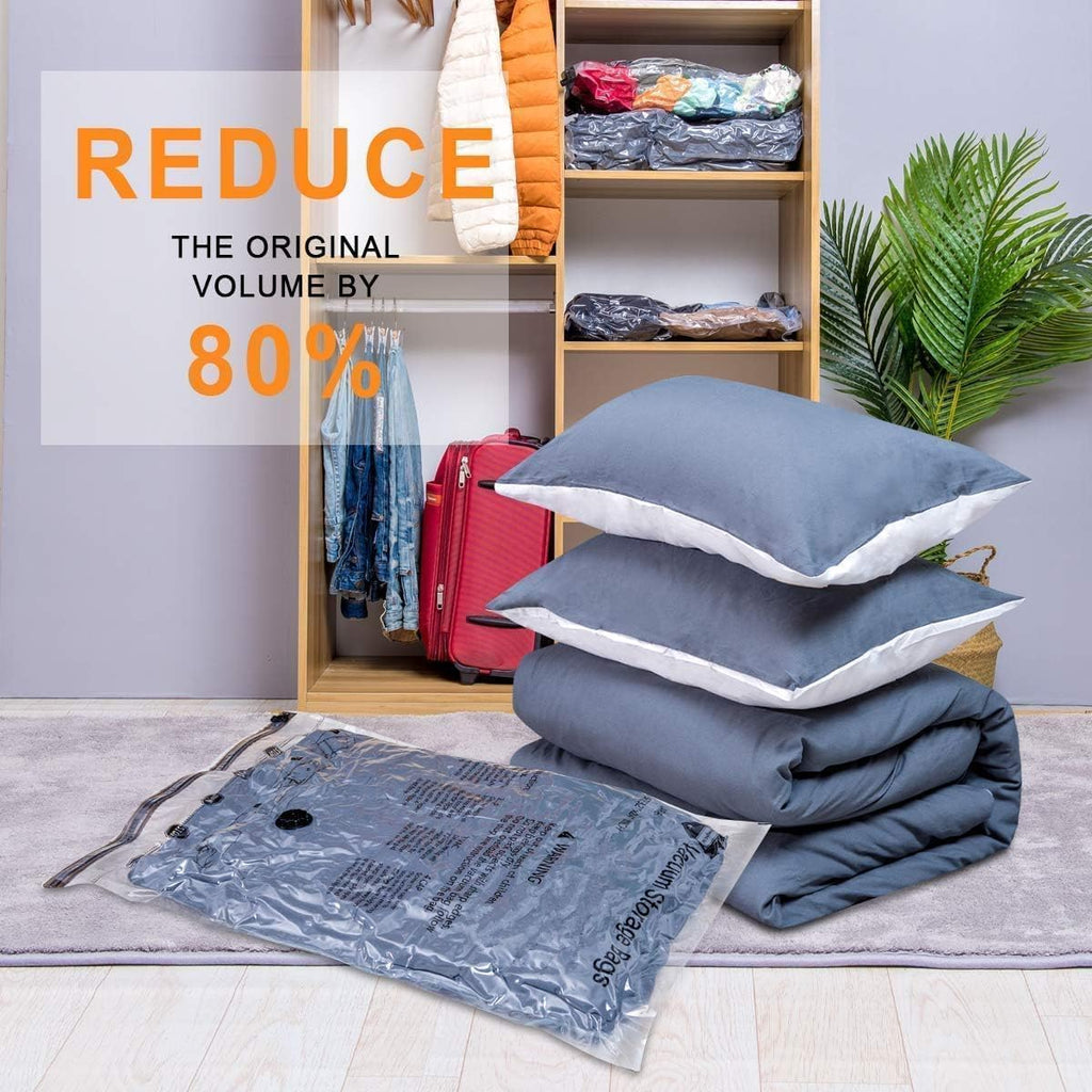 16 Pack Travel Vacuum Bags For Luggage,Carry-on Size Vacuum Seal Bags for Luggage and Suitcase Compression, Space Saver for Clothes and Clothing Organization
