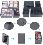 8 Pack Dresser Drawer Organizer Clothes Underwear Sock Storage Pink Foldable Closet Organizer Storage Box Cloth Drawer Dividers