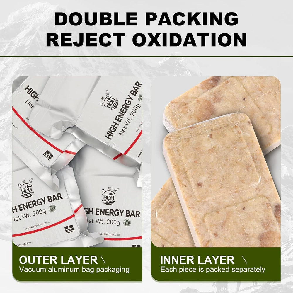 Emergency Food Ration Bars, Survival Tabs Supply for Outdoor Camping Snowstor...