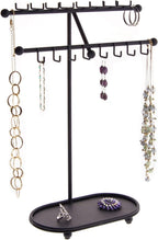 Angelynn's Sturdy Extra Long Necklace Holder Organizer Tall Tabletop Pendant Display Stand, Freestanding Large Capacity Jewelry Tree, Sharisa Black 11 3/4" Wide x 16 1/2" Tall