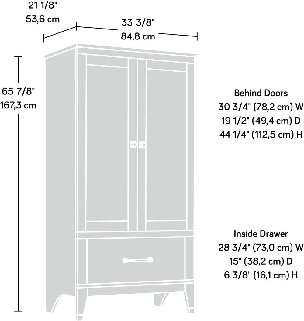 Sauder Carson Forge Armoire, Washington Cherry finish