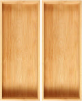 Fabsome Kitchen Utensil Drawer Organizer, Bamboo Silverware Cutlery Flatware Organizer Bins, Wooden Container Storage Trays for Bathroom Vanity Junk Drawer, 15" x 6" Set of 2