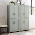 Maykoosh 2Pc Pantry Cabinet Set - 56" Wide Storage Organizer with Doors - Gray