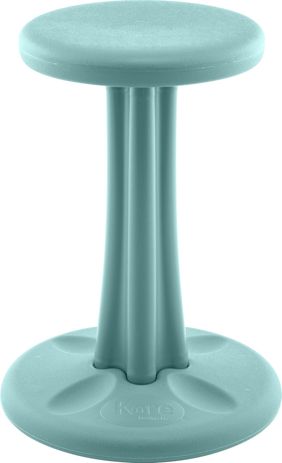 Kore Pre-Teen Wobble Stool, Flexible Seating, Ages 10-11, 18.7in, Teal | Wiggle chair for classroom and home boosts focus, improves posture, and provides an energy outlet; anti-tip base; Made in USA