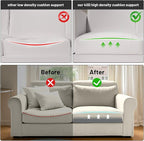 Couch Cushion Support for Sagging Seat – 2 Pack 20x20x2 Inch Sofa Cushion Board Saver & Replacement Insert for Saggy Couch or Chair, Quick No-Tool Install with 40D Memory Foam