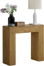 Alaterre Furniture Stockyard Solid Wood Console Table, Oak, 36 Inch | Modern Farmhouse Small Entryway Table, Easy Assembly Living Room Furniture for Behind the Couch Sofa Table, or Hallway