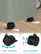 efluky Laundry Basket with Wheels, Tall Rolling Laundry Hamper with Lid and Removable Bag, Aesthetic Dirty Clothes Hamper on Wheels for Laundry Room, Bedroom, Dorm and Bathroom, 100L Grey