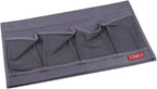 Bedside Storage Organizer - 6 Pockets, Table Cabinet Caddy for Remotes, Phone, Glasses (Grey)