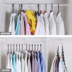 HOUSE DAY Space Saving Hangers for Clothes 12 Pack, Heavy Duty Hanger Organizer 30 Lbs Capacity, Metal Magic Hanger, Sturdy Multi Hangers, Closet Space Saver Closet Organizers and Storage
