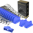 48 pcs MAGNETIC Modular Wrench Organizers for Tool Drawers - Wrench Rack with Metric&SAE Labels, Perfect Tool Storage Holder. Gift for father, brother and boyfriend (with magnet)