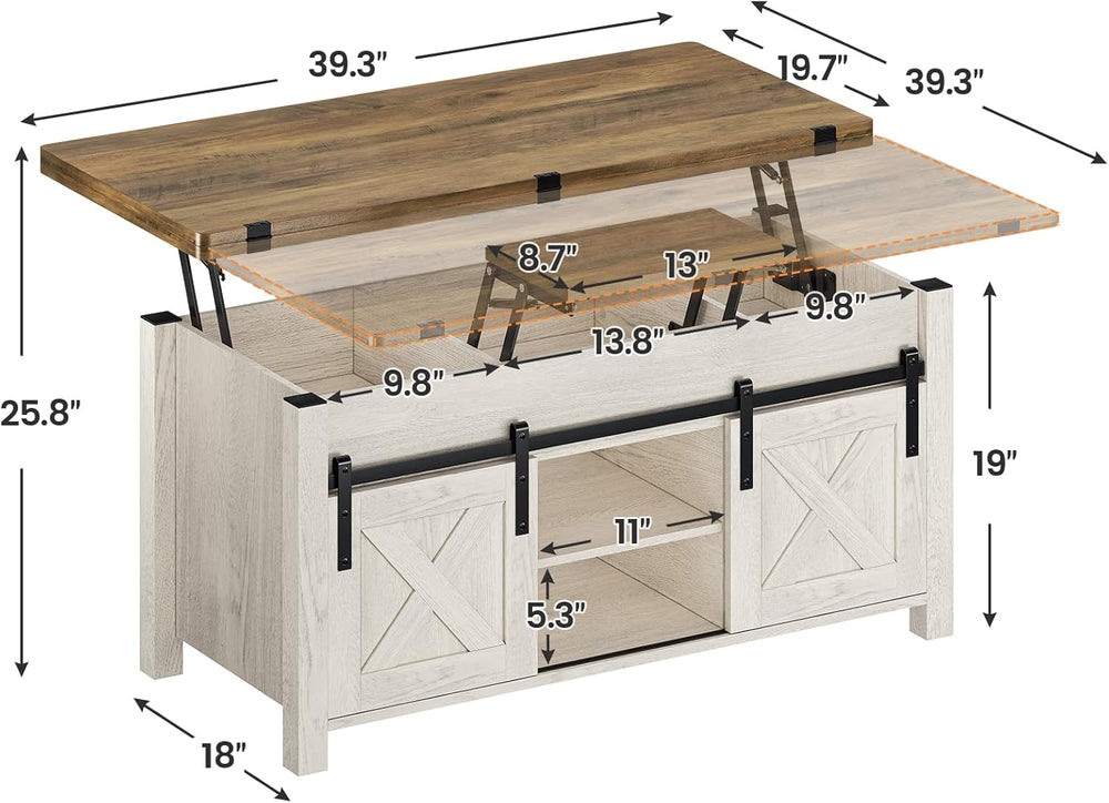 SEDETA Lift Top Coffee Table, 4 in 1 Multi-Function Convertible Coffee Tables...