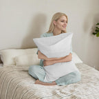 TELUS White Pillow Cases King Size 2 Pack, Bamboo Rayon Cooling Pillowcases with Envelope Closure, Cool & Breathable Pillow Cover for Hot Sleepers and Night Sweats, 20x40 inches