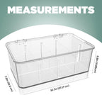 Utopia Home - Tea Bag Organizer With Lids, Clear Pantry Storage Box - (3 Pack) Stackable Partition Organizers or Holder With Lids For Drawers, Countertops, Fridge, Kitchen, Snack & Spice Organization