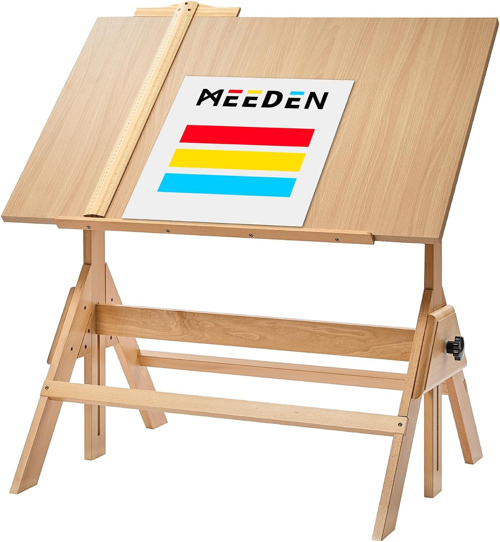 MEEDEN Wood Adjustable Drafting Table: 35.5" x 23.5" Art Drawing Desk