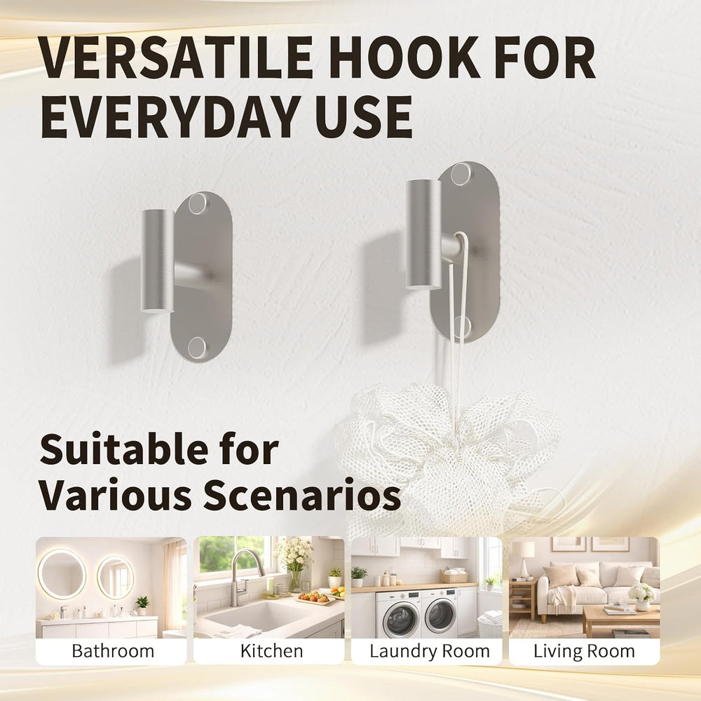 5-Piece Bathroom Hardware Set, Adhesive or Drill Wall Mount, Nickel