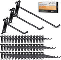 INCLY 4/6/8 Inch Gridwall Hooks, 60 Pack Heavy Duty Black Display Hooks for Grid Wall Panels, Grid Wall Accessory for Storage Display Clothes in Retail Shop Garage