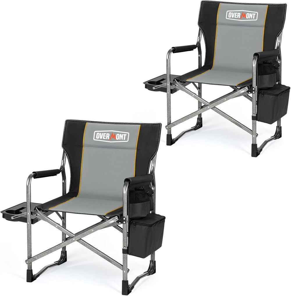 Overmont 2PCS Oversized Lightweight Camping Chair - Portable Comfortable Heav...