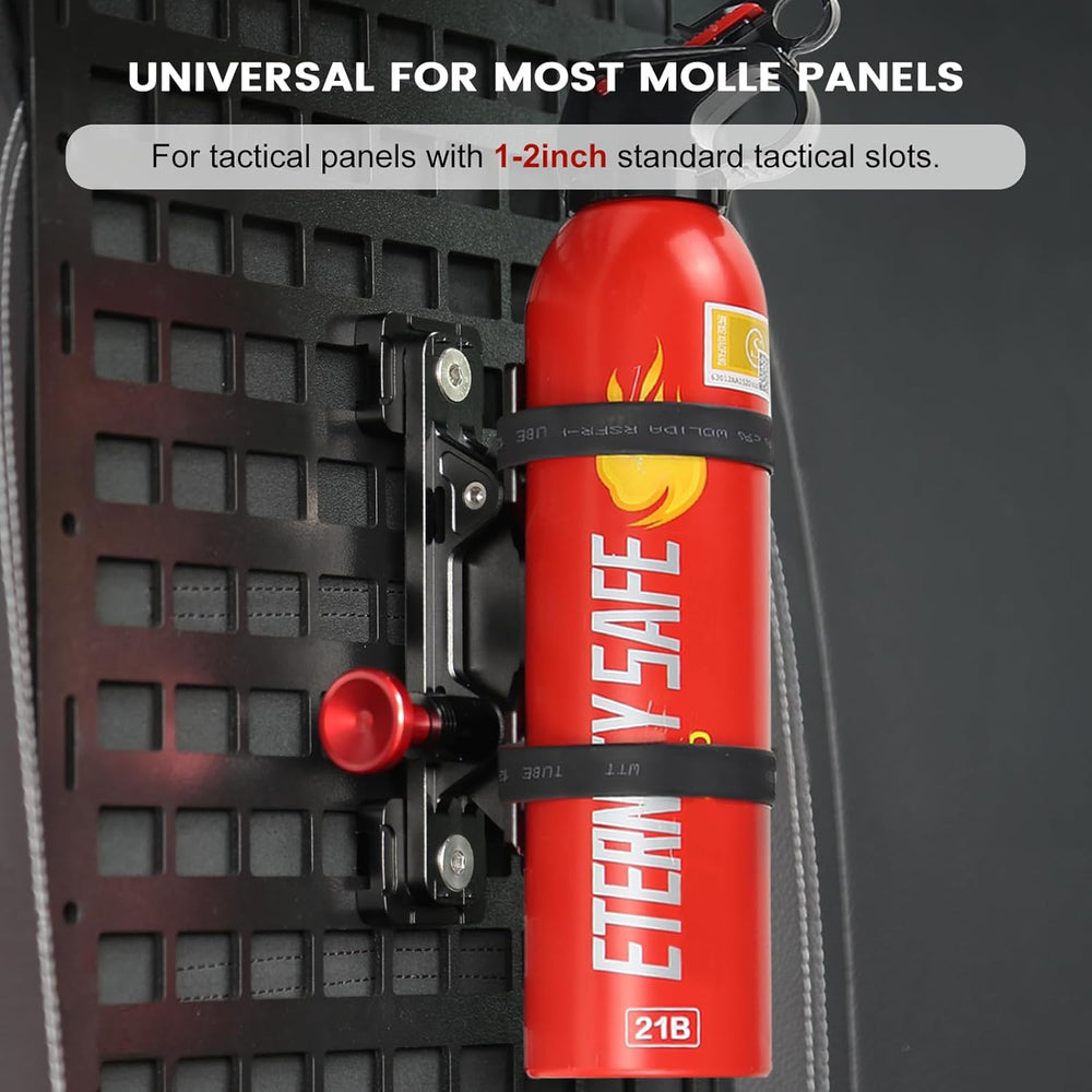 Aluminum MOLLE Panel Fire Extinguisher Mount Kit for 1-2in Slot Hole