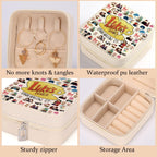 LONGXIN Gilmore Girls Inspired Jewelry Case, Small Jewelry Box Organizer, TV Show Merchandise, TV Show Inspired Gifts for Women, Fans, Friendship Gift for Friends, Bestie, Soul Sisters, BFF