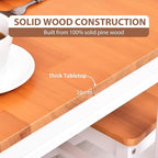 HOMCOM Dining Table Set for 4, 5 Piece Modern Kitchen Table and Chairs, Wood Dining Room Set for Small Spaces, Breakfast Nook, White
