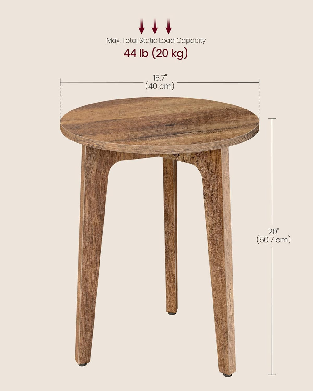 VASAGLE MAEZO Collection - Small Side Table, Round End Table, Nightstand with...