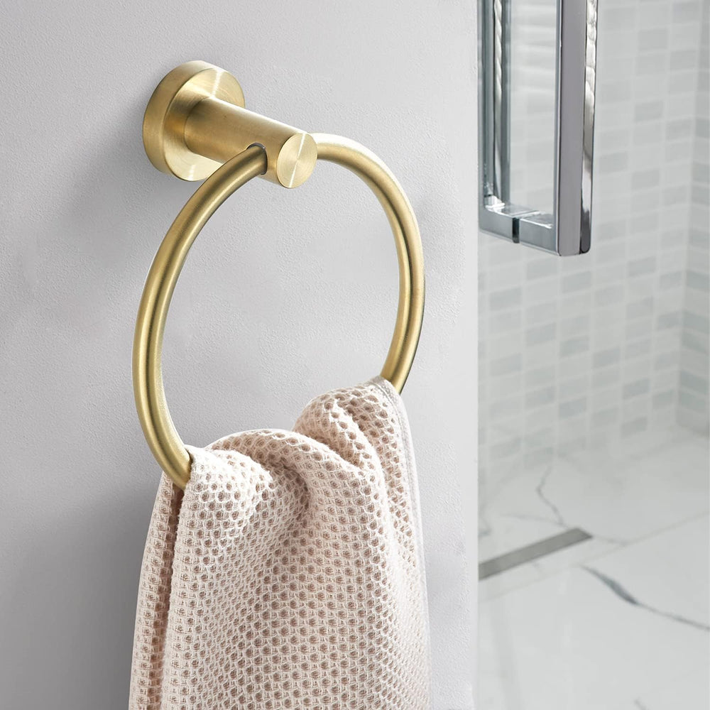 4 Pieces Brushed Gold Bathroom Hardware, Accessories Set Includes 15 to 24 In...