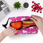 Cerbonny Small Cooler Bag - Freezable Lunch Bag for Work, School, Travel - Mini Insulated Bag for Kids & Adults - Fit for Yogurt - 3+ (Red Unicorn)