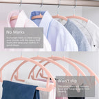 MIZGI Premium Velvet Hangers 60 Pack Heavyduty- Non Slip No Shoulder Bump Suit Hanger - Chrome Hooks,Space Saving Clothes Rounded Shape for Coat,Sweater,Jackets,Pants