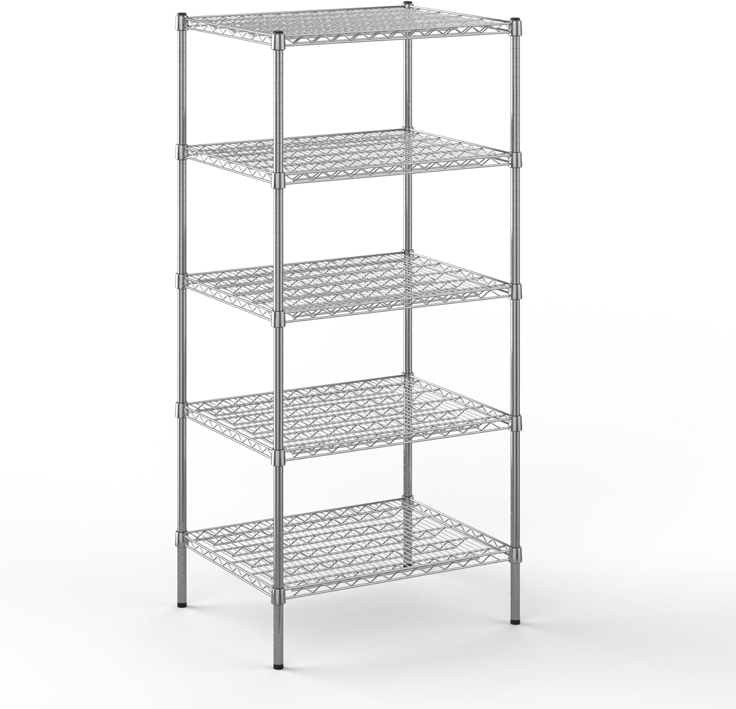 24" Deep x 30" Wide x 64" Height Wire Shelving Kit | 5-Tier | NSF Commercial Storage Rack Unit