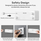 Mbillion Retractable Clothesline 13.8 Ft Stainless Steel Double Clothes line retracting Indoor Heavy Duty Retractable Laundry Line Wall Mounted (Double Line-White)