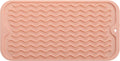 Silicone Dish Drying Mat for Multiple Usage,Easy clean,Eco-friendly,Heat-resistant Silicone Mat for Kitchen Counter or Sink,Refrigerator or Drawer Liner Pink S 12 inches x 6 inches