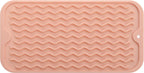 Silicone Dish Drying Mat for Multiple Usage,Easy clean,Eco-friendly,Heat-resistant Silicone Mat for Kitchen Counter or Sink,Refrigerator or Drawer Liner Pink S 12 inches x 6 inches