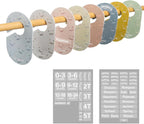 Baby Closet Size Dividers with Reusable Labels, 8 Pack | Customize 8 closet dividers with labels for baby sizes, clothing types, or seasons as your child’s wardrobe grows