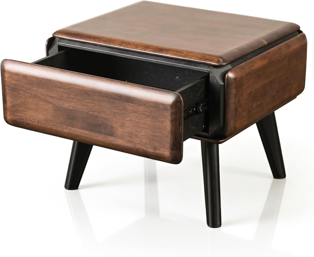 Furniture of America Nazaen Modern 2-Piece Coffee Table Set, Rich Walnut | So...