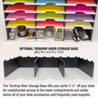 Ultimate Office TierDrop Desktop Organizer Document, Forms, Mail, and Classroom Sorter. 9 Letter Size Compartments with Optional Add-On Tiers for Easy Expansion - Gray w/Black