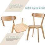 Natural Solid Wood Louis Dining Chairs Set of 6 for Home Kitchen/Apartment