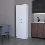 Kitchen Pantry Cabinet with 4 Doors and 5 Hidden Shelves,Sideboard Buffet Cabinet with Storage,for Dining Room,Kitchen
