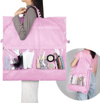 Zilink Clear Dance Costume Garment Bag Dance Bags for Teenagers 50 in, Pink | 5 Clear Zipper, Pockets, Buckles, Carry Handles, for Teen Girls Dancers for Dance Competition Theatre Cheer Closet Storage