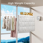 FORIOUS Retractable Clothesline Indoor, 13.8 Ft Non-Sagging Outdoor Clothes Line, Rustproof All Stainless Steel Heavy Duty Clothes Drying Laundry Line, Screw Wall Mounted for Bathroom, Chrome