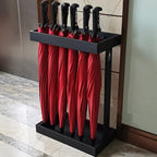 Modern Black Umbrella Stand nizer with 12 Independent Spaces Space Saving Umbrella Holder for Home Office and Entryways