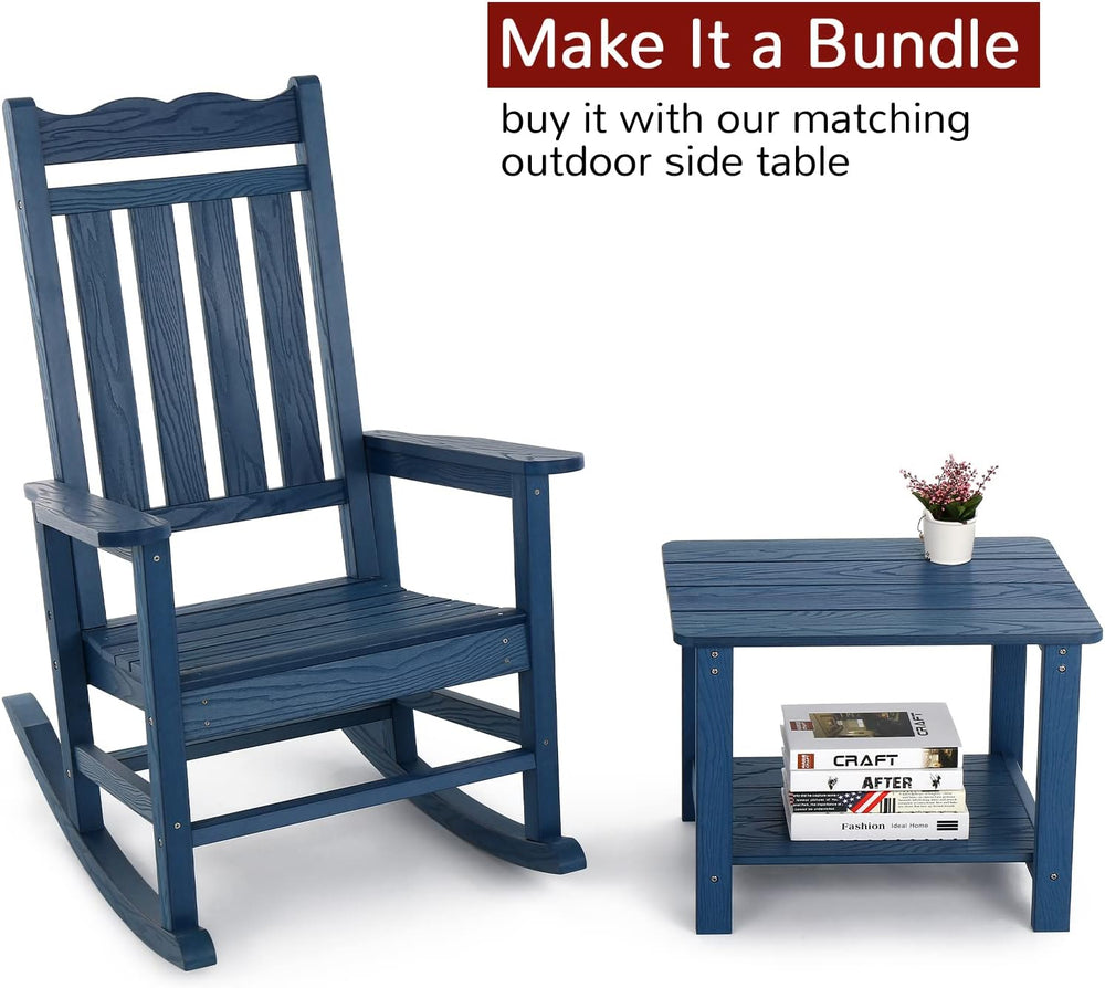 Stoog All-Weather Patio Rocking Chairs Set of 2, Outdoor Rocking Chair with 4...