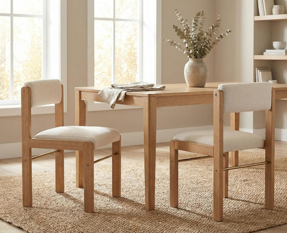 CIMOTA Mid Century Modern Dining Chairs Set of 6 Fabric Kitchen Comfy Dining ...